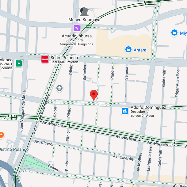 Vista del consultorio en Polanco - Click para ver en Google Maps